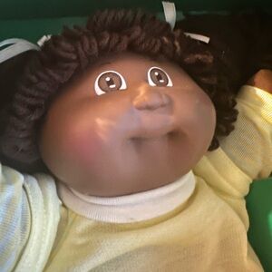 Vintage Cabbage Patch Doll with Yellow Outfit in Box